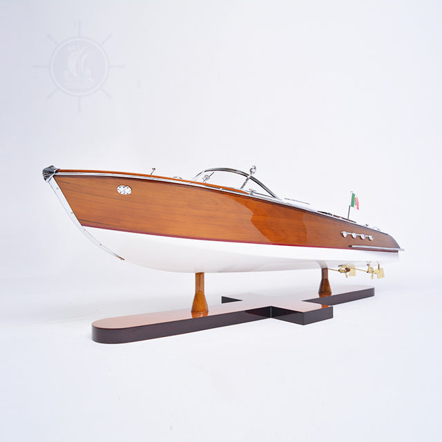 Riva Aquarama Half-Painted Attached Basement | High-quality | Fully Assembled Wooden Model boats For Wholesale