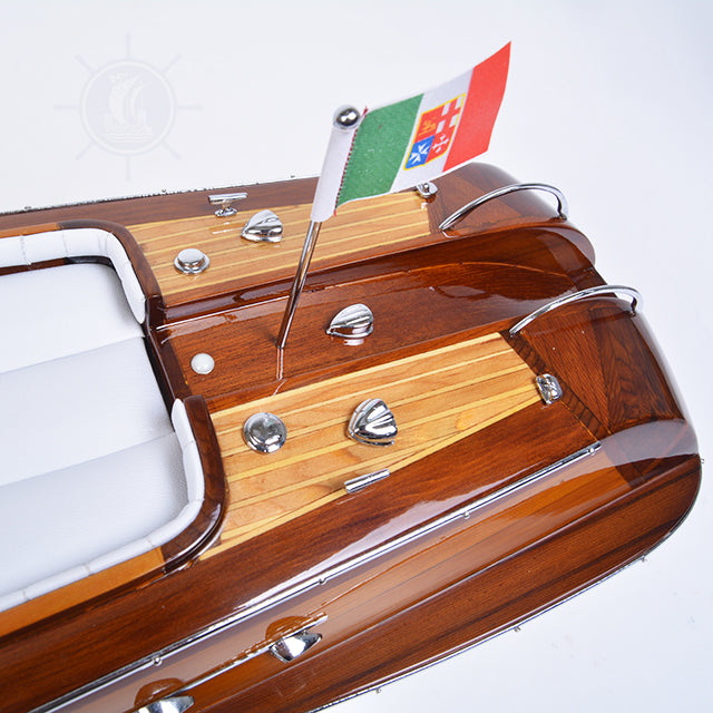 Riva Aquarama Half-Painted Attached Basement | High-quality | Fully Assembled Wooden Model boats For Wholesale