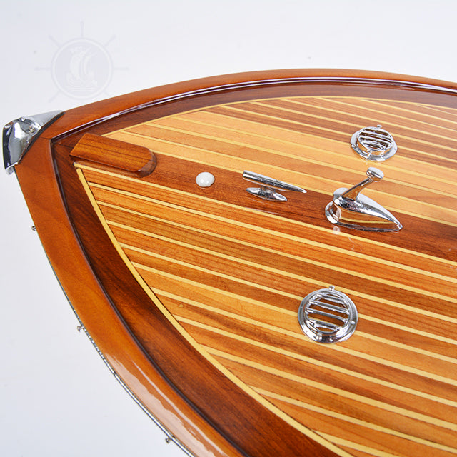 Riva Aquarama Half-Painted Attached Basement | High-quality | Fully Assembled Wooden Model boats For Wholesale