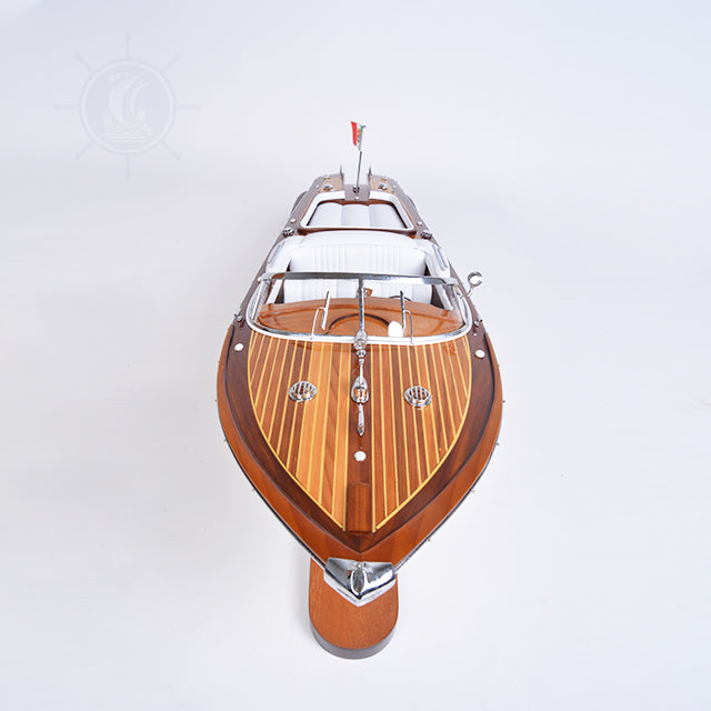 Riva Aquarama Half-Painted Attached Basement | High-quality | Fully Assembled Wooden Model boats For Wholesale