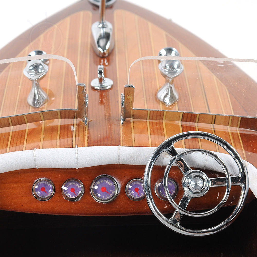 CHRIS CRAFT TRIPLE COCKPIT MODEL BOAT MEDIUM | High-quality | Fully Assembled Wooden Model boats For Wholesale