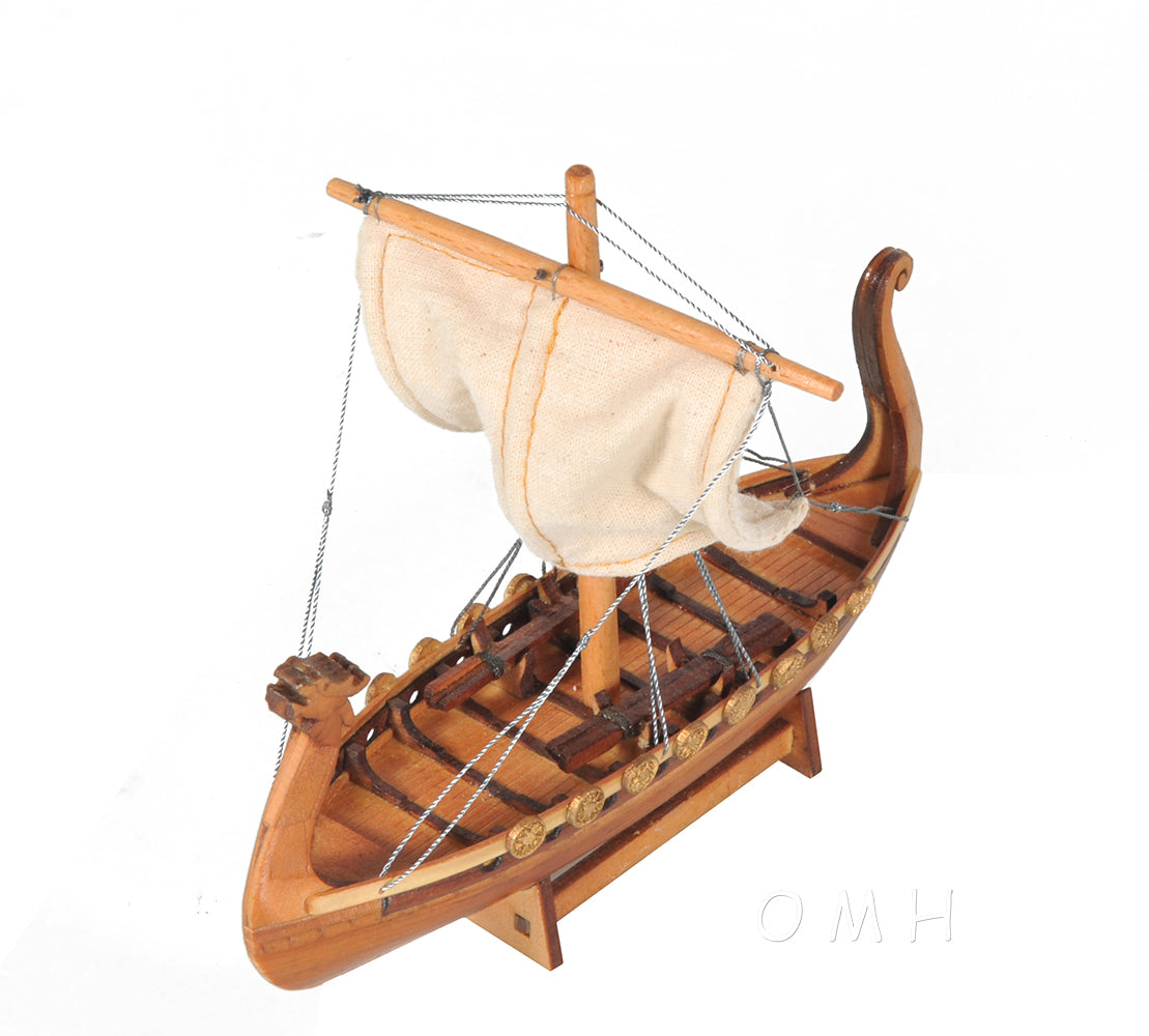 DRAKKAR VIKING MODEL BOAT 6 INCHES | High-quality | Fully Assembled Wooden Model boats For Wholesale