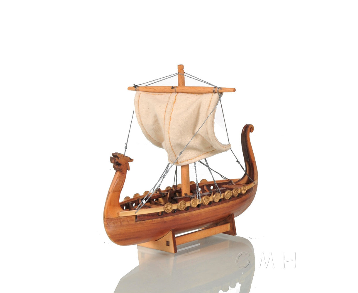 DRAKKAR VIKING MODEL BOAT 6 INCHES | High-quality | Fully Assembled Wooden Model boats For Wholesale