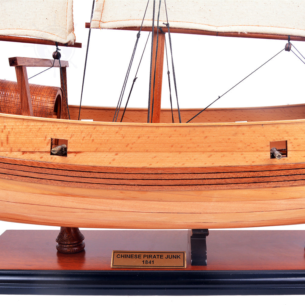 CHINESE JUNK MODEL BOAT NATURAL FINISH | High-quality | Fully Assembled Wooden Model boats For Wholesale