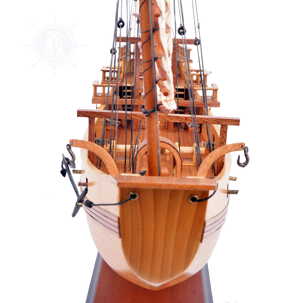 CHINESE JUNK MODEL BOAT NATURAL FINISH | High-quality | Fully Assembled Wooden Model boats For Wholesale