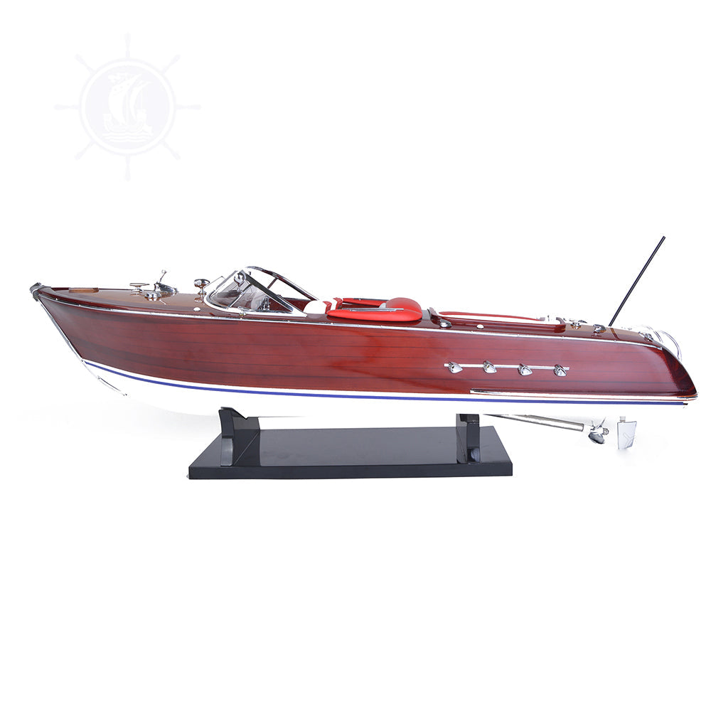 RIVA AQUARAMA MODEL BOAT WITH RC MOTOR MEDIUM | High-quality | Fully Assembled Wooden Model boats For Wholesales