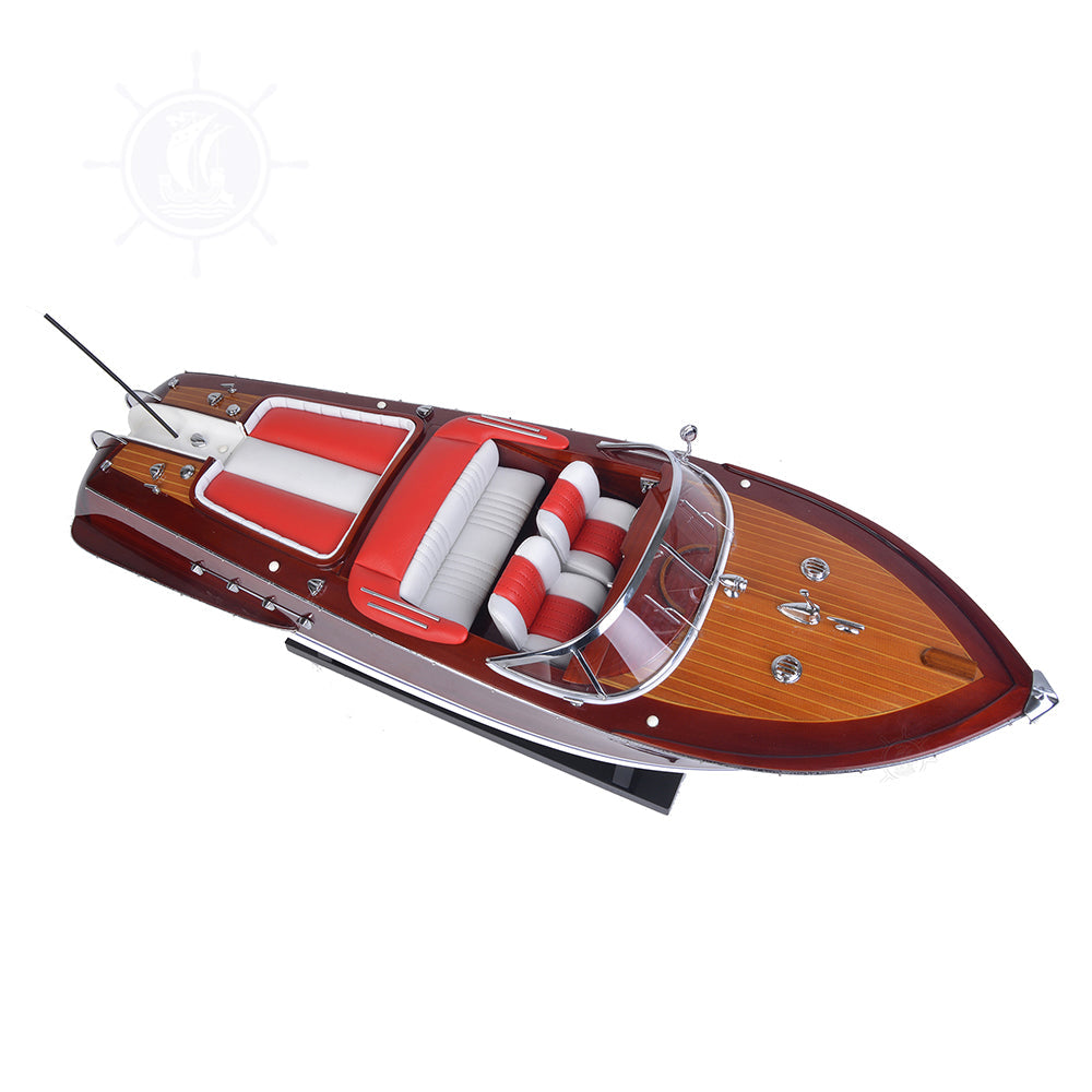 RIVA AQUARAMA MODEL BOAT WITH RC MOTOR MEDIUM | High-quality | Fully Assembled Wooden Model boats For Wholesales