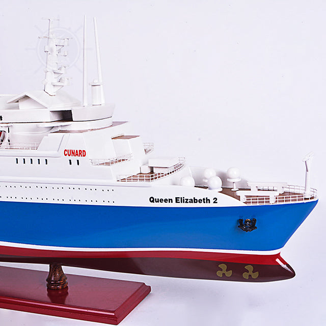 QUEEN ELIZABETH 2 MODEL SHIP | High-quality | Fully Assembled Wooden Ship Models For Wholesale