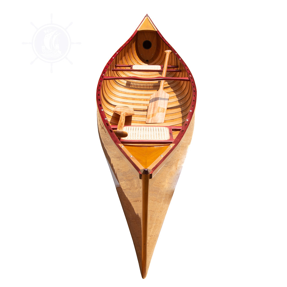 WOODEN CANOE WITH RIBS 16 MAHOGANY | Wooden Kayak | Boat | Canoe with Paddles for fishing and water sports For Wholesale