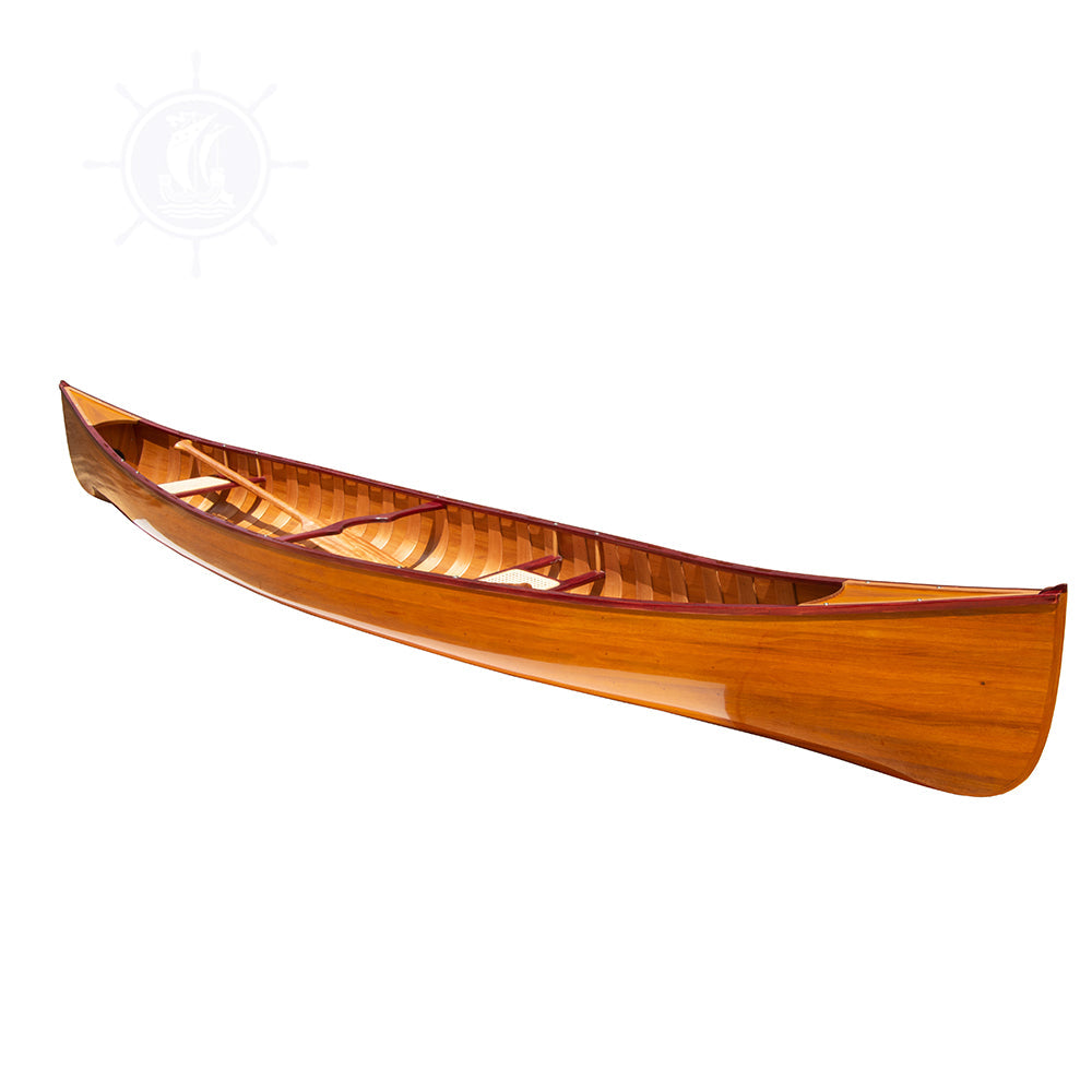WOODEN CANOE WITH RIBS 16 MAHOGANY | Wooden Kayak | Boat | Canoe with Paddles for fishing and water sports For Wholesale
