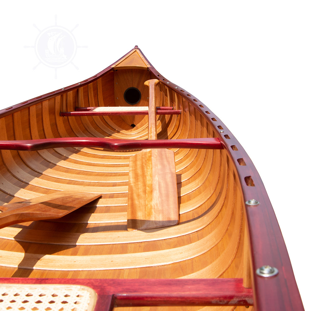 WOODEN CANOE WITH RIBS 16 MAHOGANY | Wooden Kayak | Boat | Canoe with Paddles for fishing and water sports For Wholesale