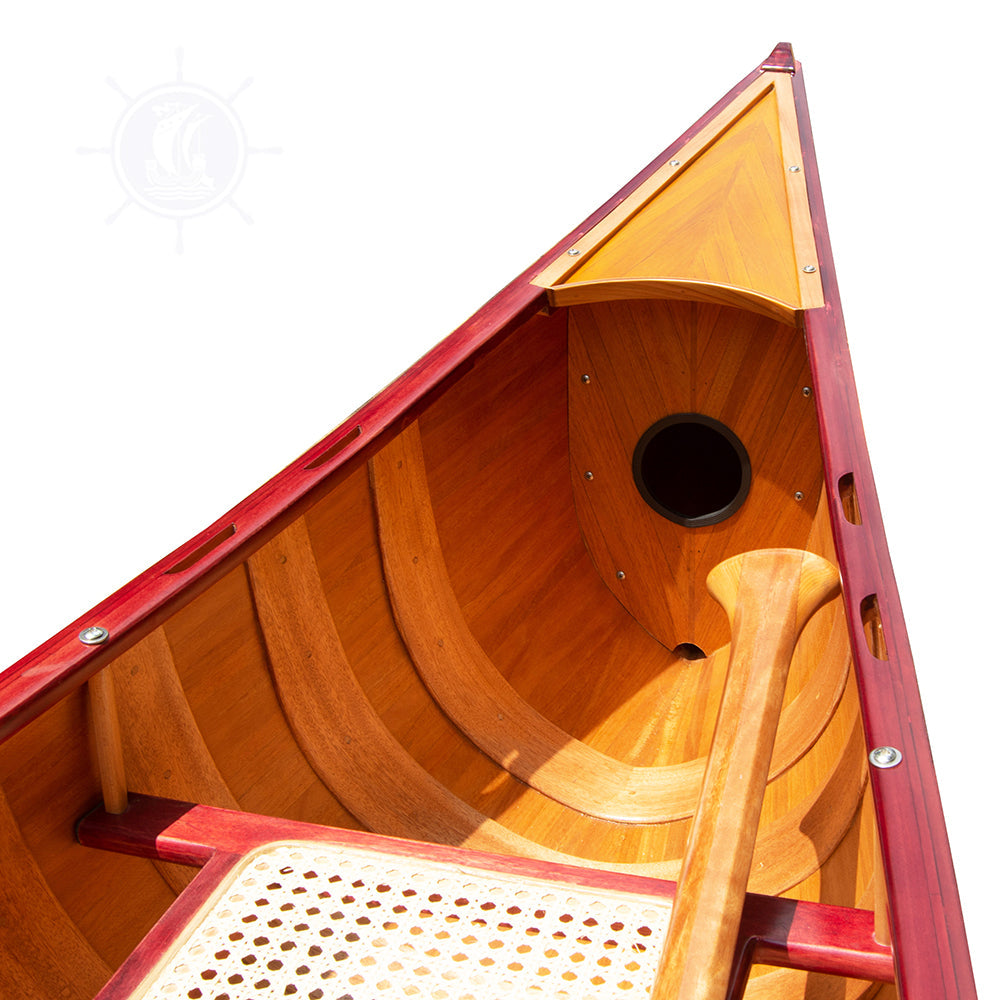 WOODEN CANOE WITH RIBS 16 MAHOGANY | Wooden Kayak | Boat | Canoe with Paddles for fishing and water sports For Wholesale