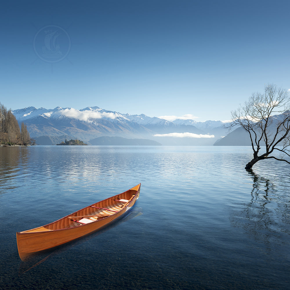 WOODEN CANOE WITH RIBS 16 MAHOGANY | Wooden Kayak | Boat | Canoe with Paddles for fishing and water sports For Wholesale