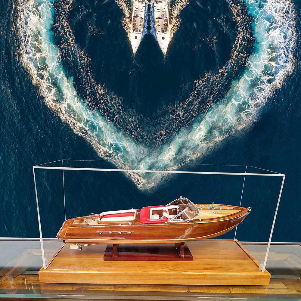 DISPLAY CASE FOR MIDSIZE SPEEDBOAT | HIGH QUALITY DISPLAY CASE FOR MODEL SHIP | Multi sizes and style available For Wholesale