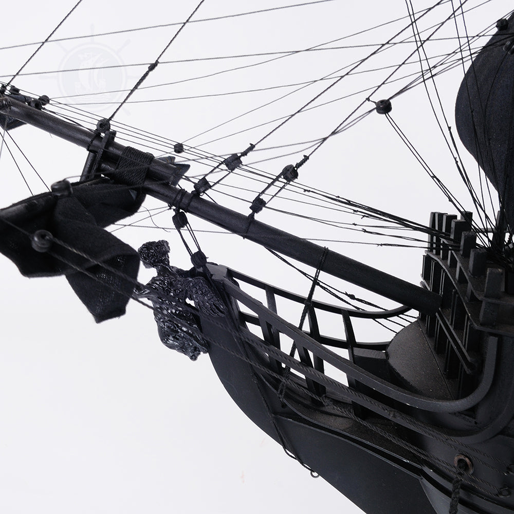 BLACK PEARL PIRATE SHIP MODEL SHIP LARGE WITH FLOOR DISPLAY CASE | High-quality | Fully Assembled Wooden Ship Models