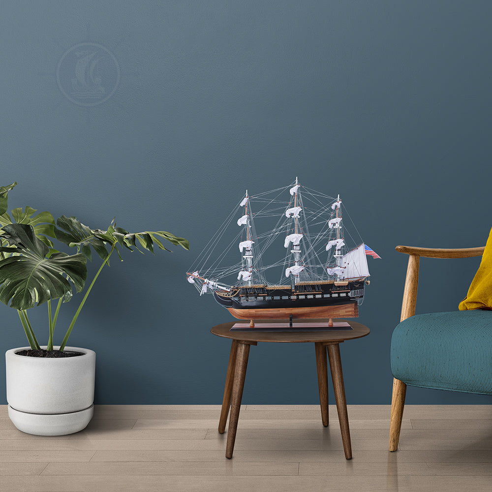 USS CONSTITUTION MODEL SHIP PAINTED L80 | High-quality | Fully Assembled Wooden Ship Models For Wholesale