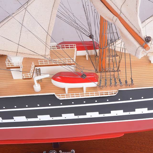 KRUZENSHTERN PAINTED L80CM | High-quality | Fully Assembled Wooden Ship Models For Wholesale