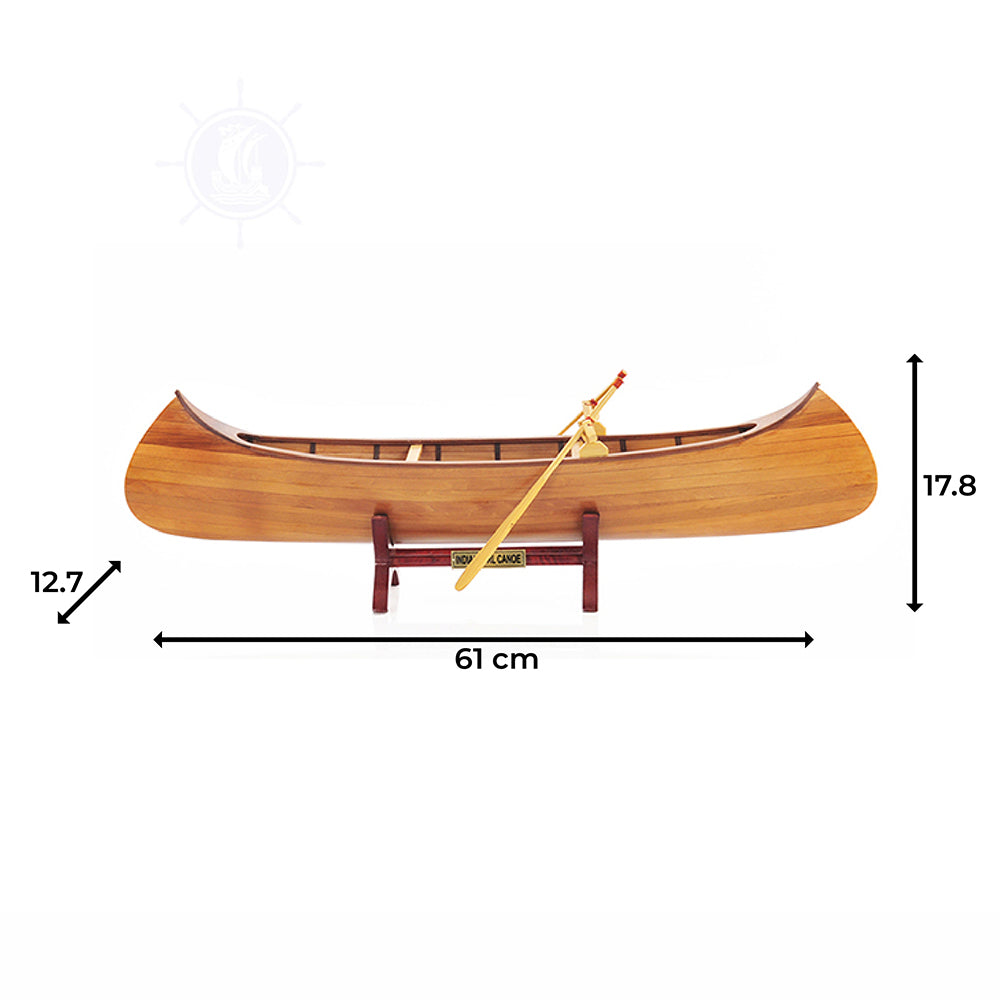 INDIAN GIRL CANOE MODEL BOAT | High-quality | Fully Assembled Wooden Model boats For Wholesale