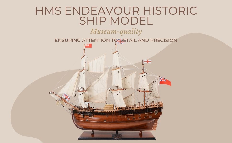 Nautical Elegance Unveiled: HMS Endeavour Historic Model Ship