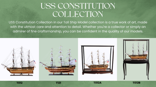 This image includes the famous replica model of uss constitution ship 