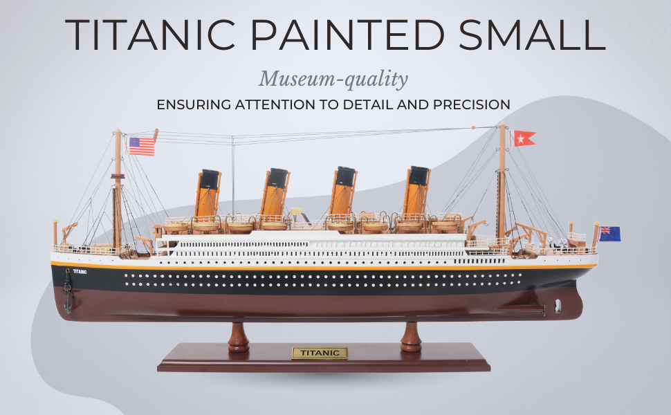 This image includes the TITANIC CRUISE SHIP MODEL
