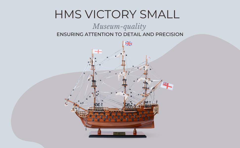 This image includes hms victory model ship, handicrafts model ship