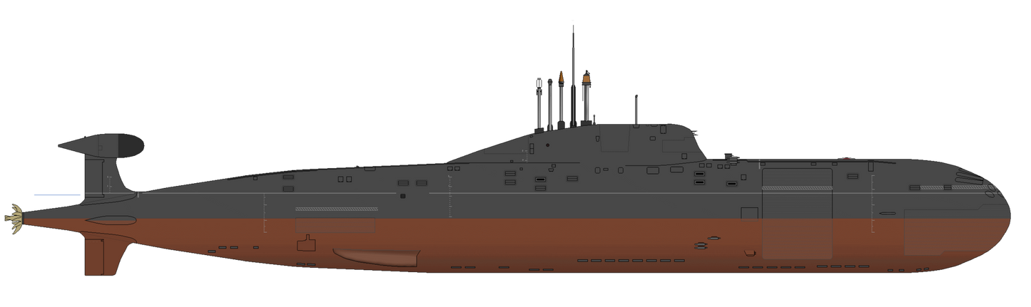 Russian K-152 Nerpa Akula-Class Submarine (Project 971) 30 Inches Model