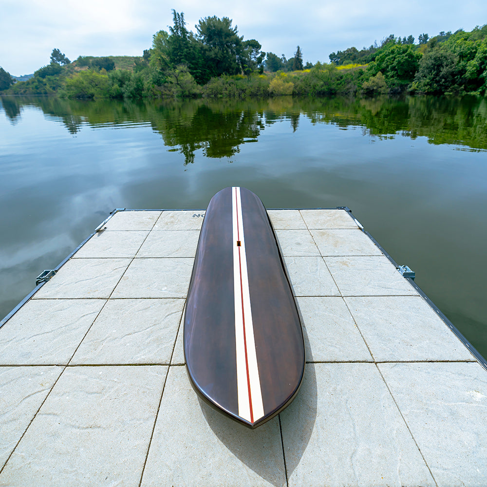 PADDLE BOARD IN DARK PAINTED WOOD 11FT WITH 1 FIN | Wooden Kayak |  Boat | Canoe with Paddles for fishing and water sports For Wholesale