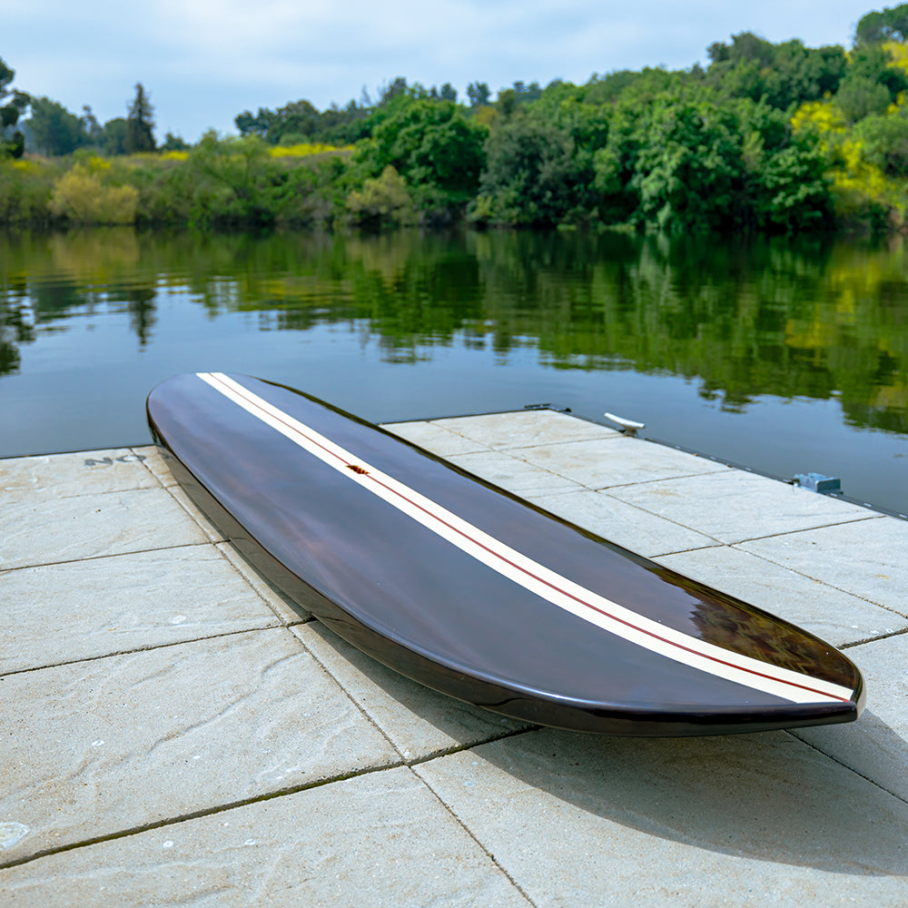 PADDLE BOARD IN DARK PAINTED WOOD 11FT WITH 1 FIN | Wooden Kayak |  Boat | Canoe with Paddles for fishing and water sports For Wholesale