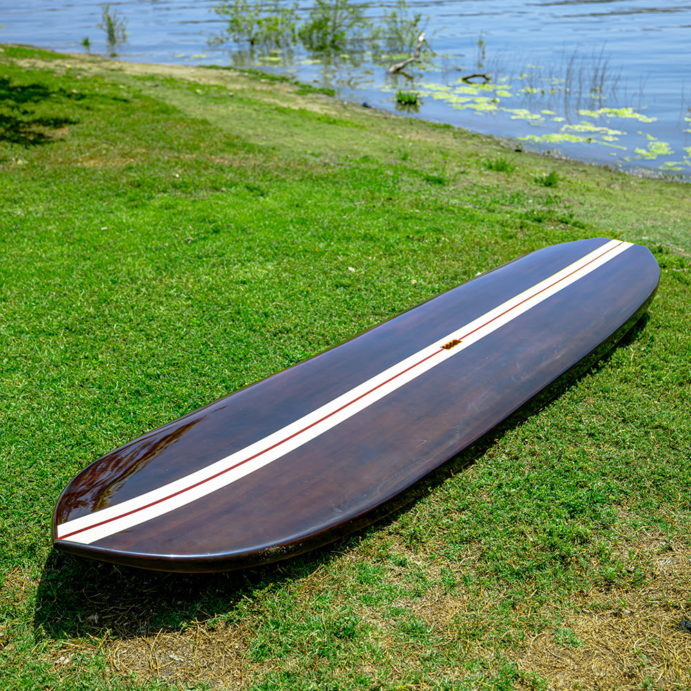 PADDLE BOARD IN DARK PAINTED WOOD 11FT WITH 1 FIN | Wooden Kayak |  Boat | Canoe with Paddles for fishing and water sports For Wholesale