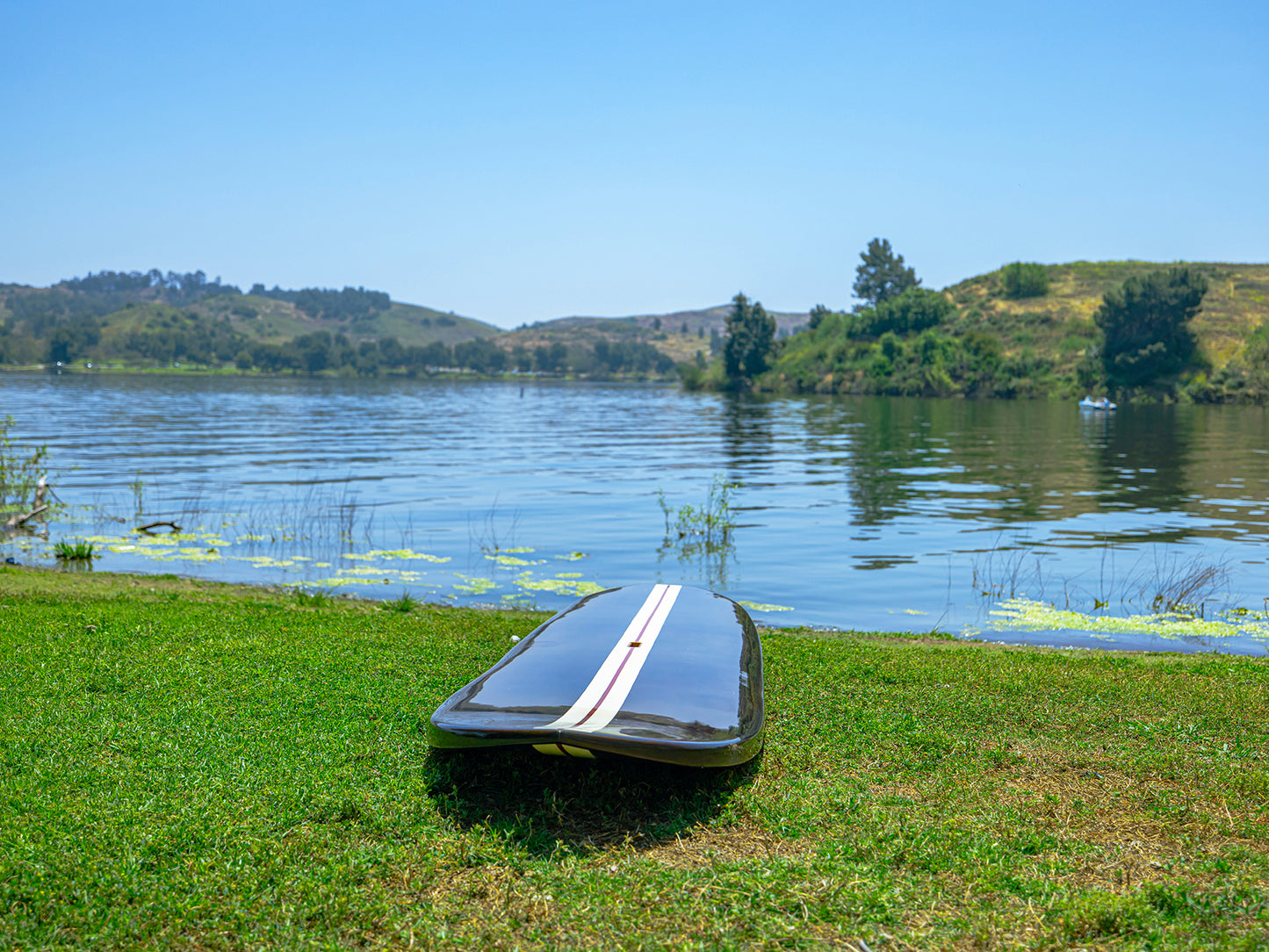 PADDLE BOARD IN DARK PAINTED WOOD 11FT WITH 1 FIN | Wooden Kayak |  Boat | Canoe with Paddles for fishing and water sports For Wholesale