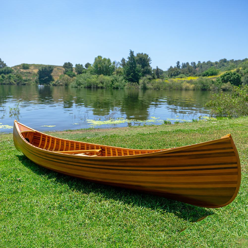 CANOE WITH RIBS CURVED BOW 10FEET | Wooden Kayak | Boat | Canoe with Paddles for fishing and water sports For Wholesale