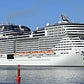 Italian MSC Meraviglia Cruise Ship 30 Inches Model