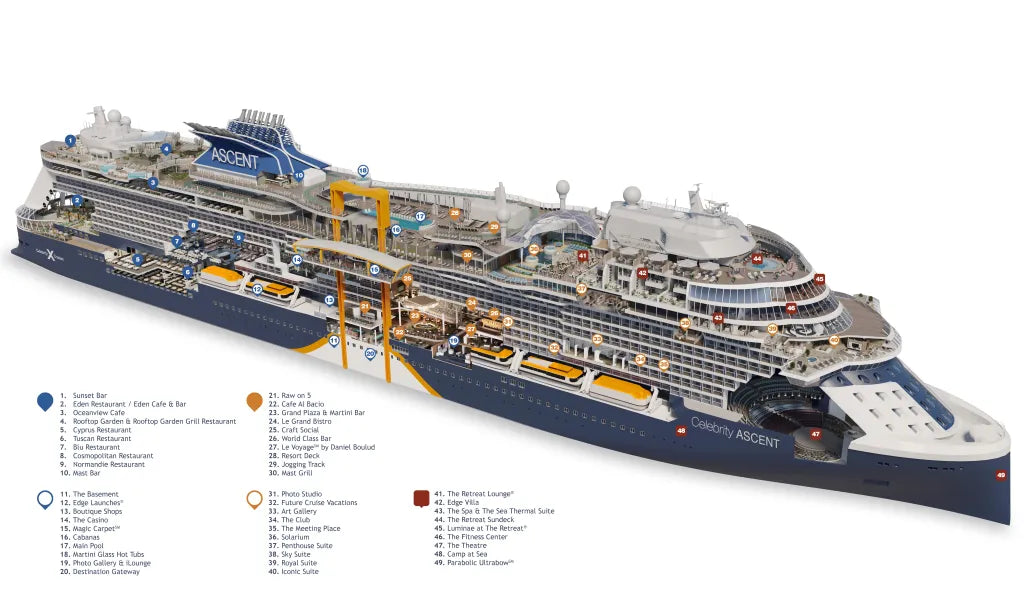 American Celebrity Ascent (Edge-Class) Cruise Ship 30 Inches Model