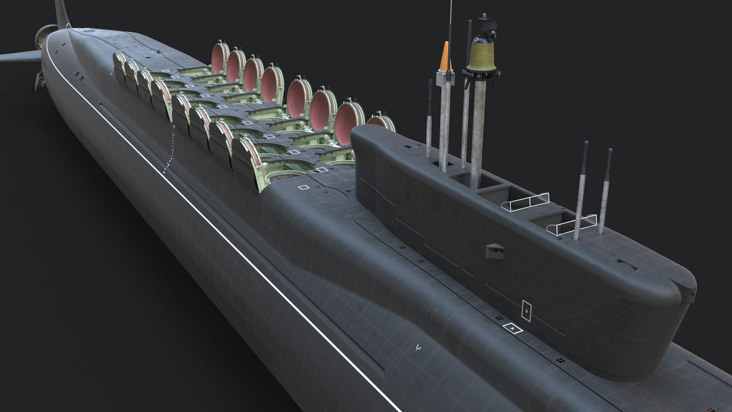 Russian K-535 Yuriy Dolgorukiy Borei-Class Submarine (Project 955) 30 Inches Model
