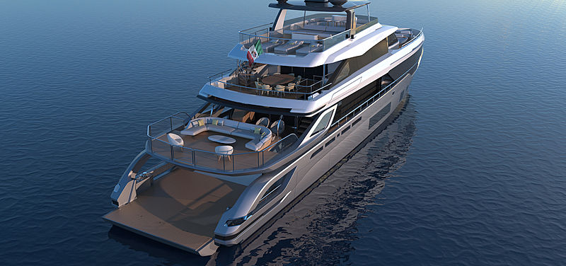 Italian Azimut Grande Trideck (Grande Series) 30 Inches Ship Model