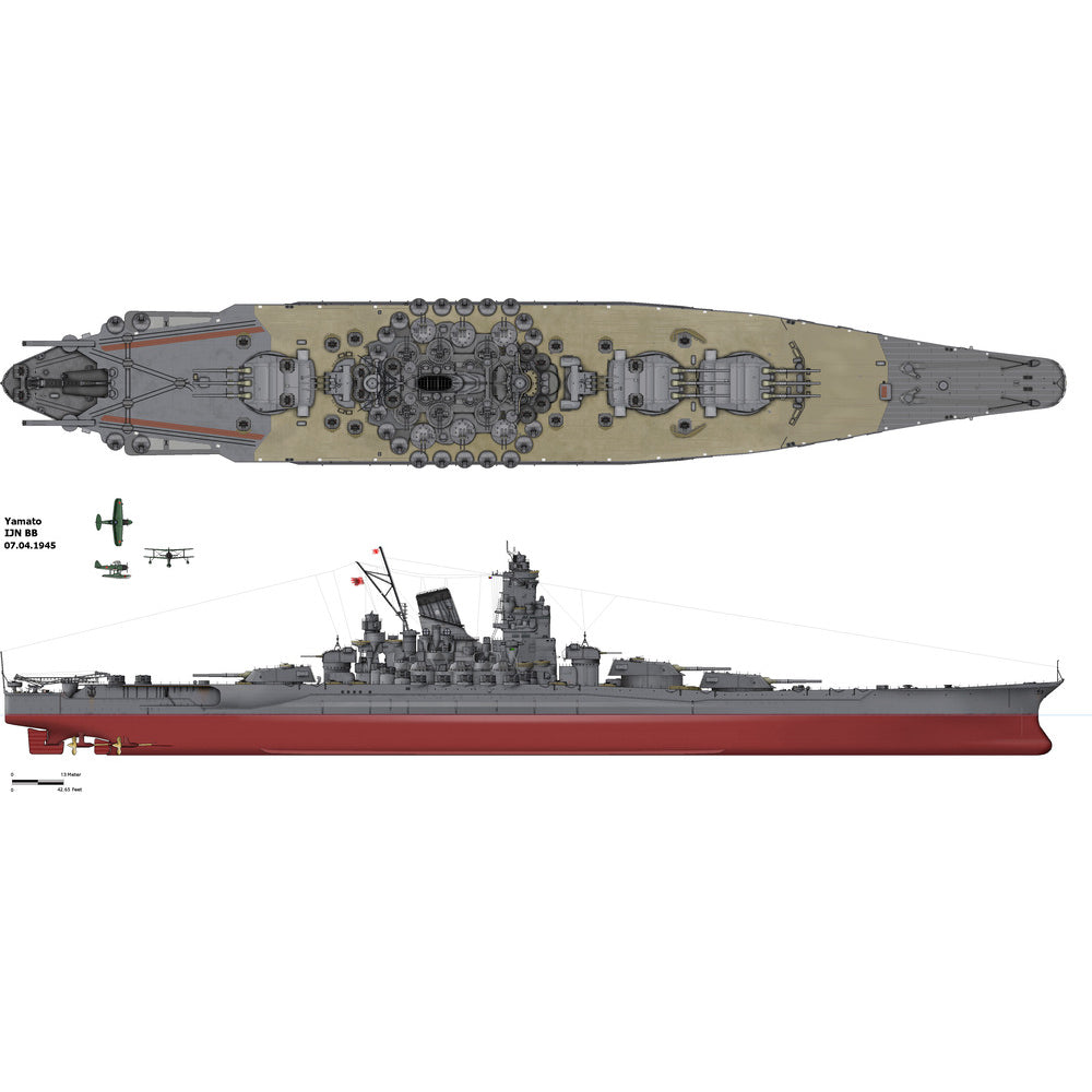 Japanese Yamato Battleship (1941) 30 Inches Model