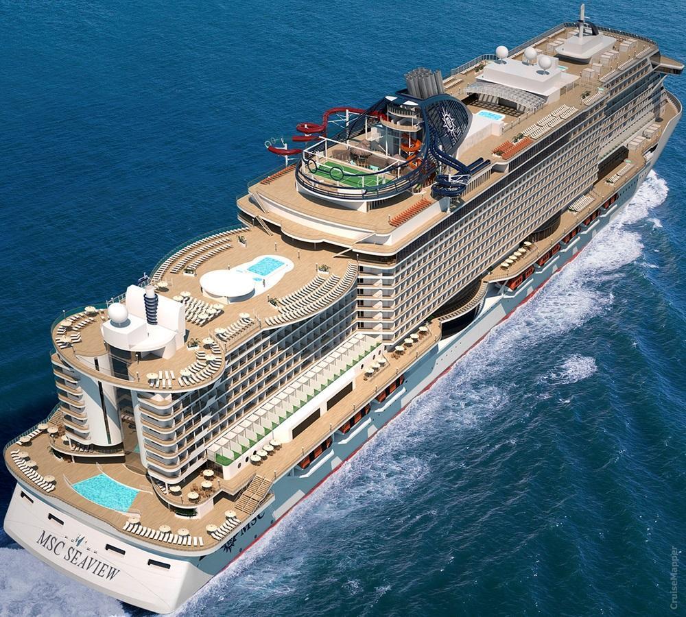 Italian MSC Seascape (Seaside EVO-Class) Cruise Ship 30 Inches Model