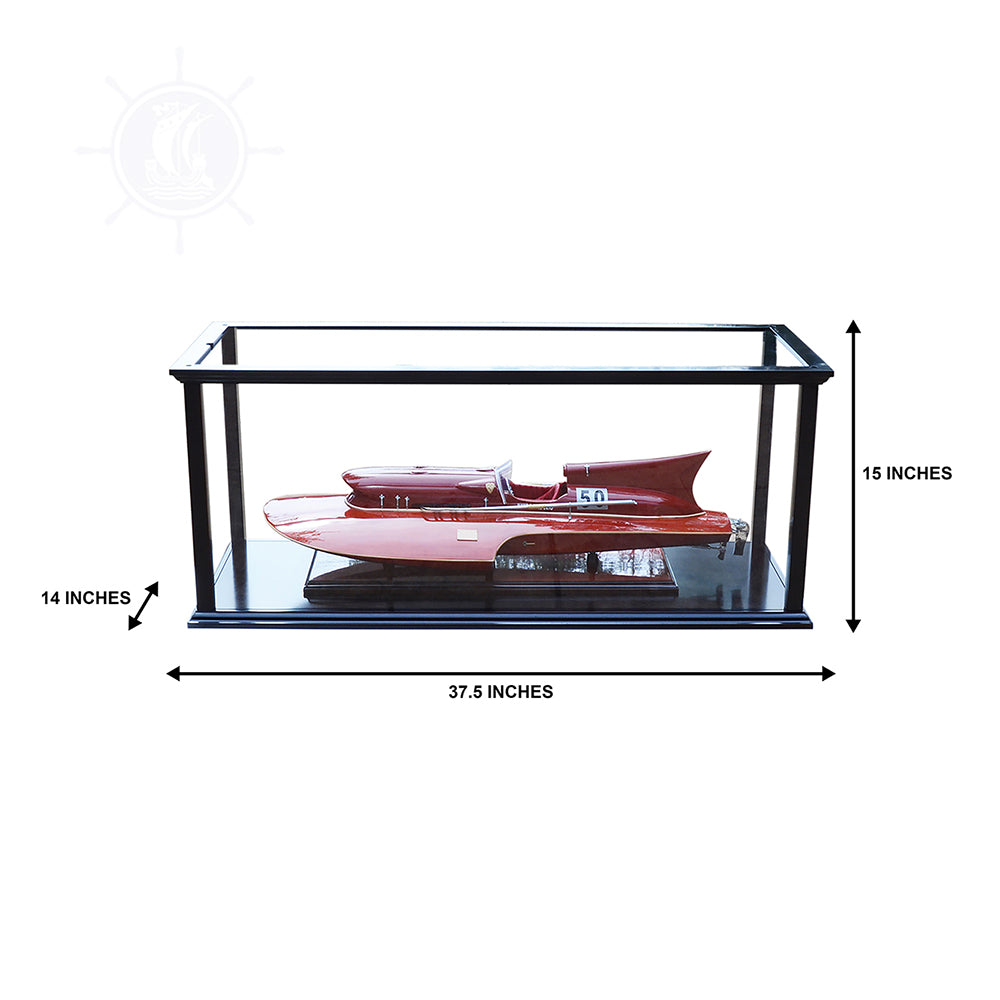 SPEED BOAT DISPLAY CASE | HIGH QUALITY DISPLAY CASE FOR MODEL SHIP | Multi sizes and style available For Wholesale