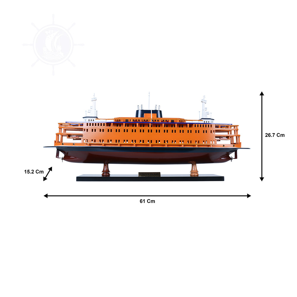 STATEN ISLAND FERRY CRUISE SHIP MODEL | Museum-quality Cruiser| Fully Assembled Wooden Model Ship For Wholesale
