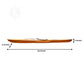 KAYAK WITH ARROWS DESIGN 17 FEET LONG | Wooden Kayak |  Boat | Canoe with Paddles for fishing and water sports For Wholesale