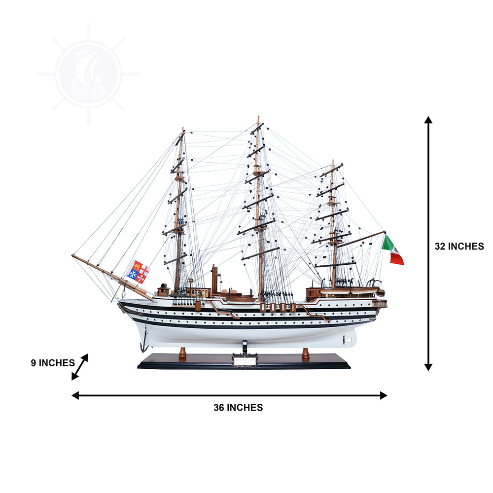 AMERIGO VESPUCCI MODEL SHIP PAINTED | Museum-quality | Fully Assembled Wooden Ship Models For Wholesale