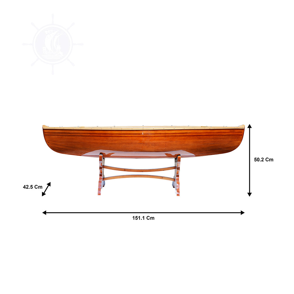 CANOE TABLE 5 FEET | Museum-quality | Fully Assembled Wooden Ship Model For Wholesale