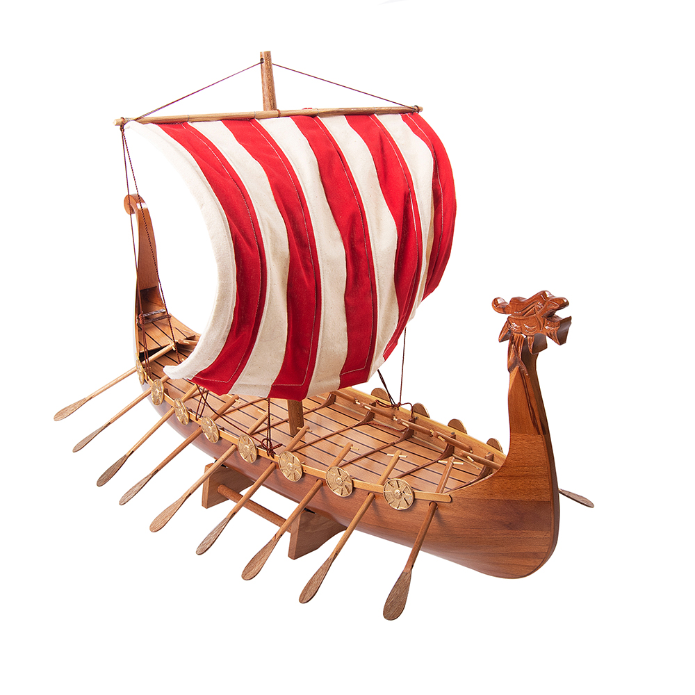 DRAKKAR VIKING MODEL BOAT L60 | High-quality | Fully Assembled Wooden Model boats For Wholesale