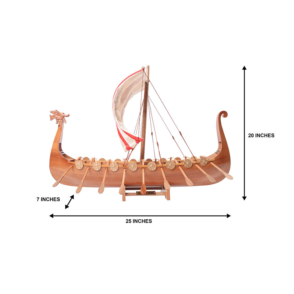 DRAKKAR VIKING MODEL BOAT L60 | High-quality | Fully Assembled Wooden Model boats For Wholesale