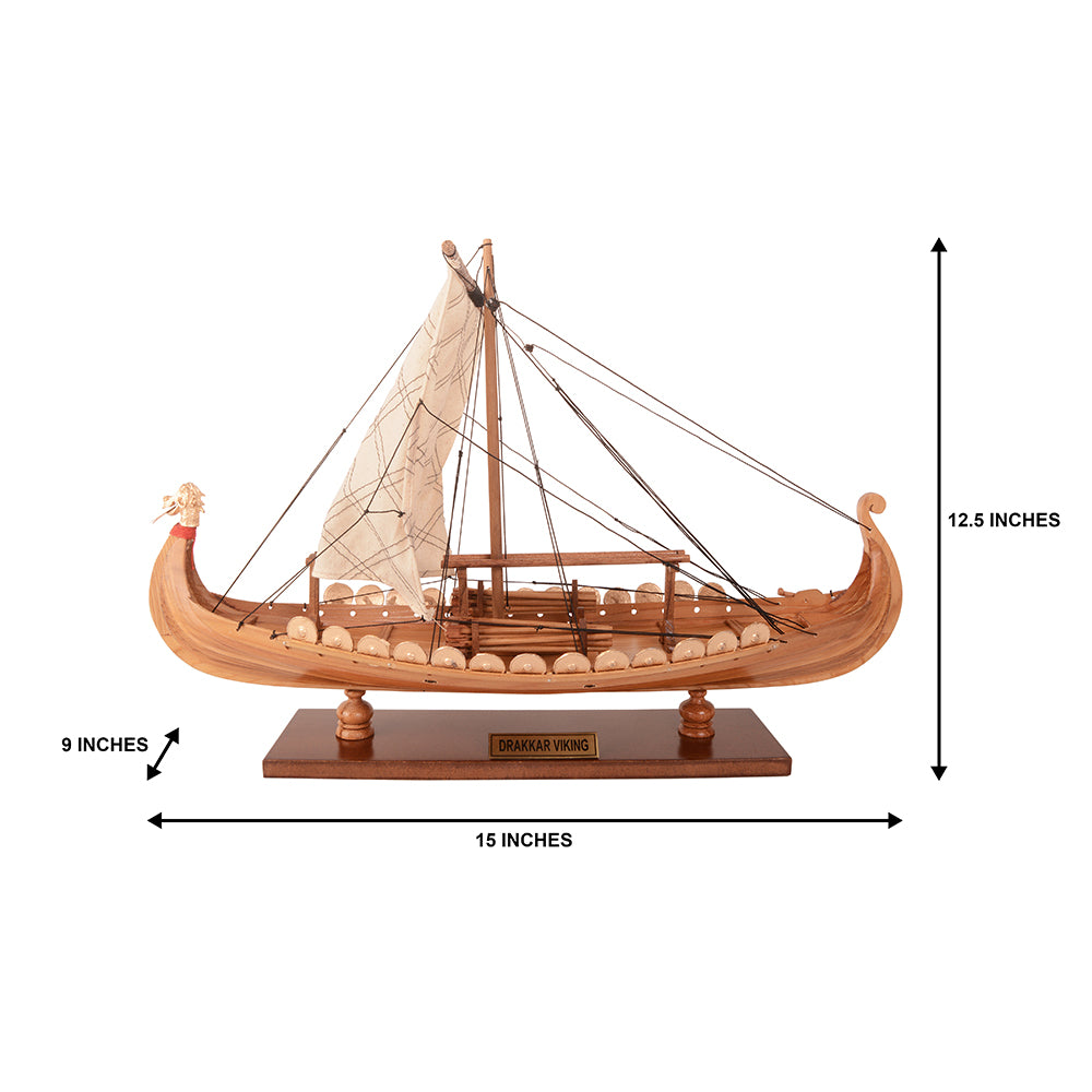 Drakkar Viking MODEL BOAT L40 | Museum-quality | Fully Assembled Wooden Model boats For Wholesale