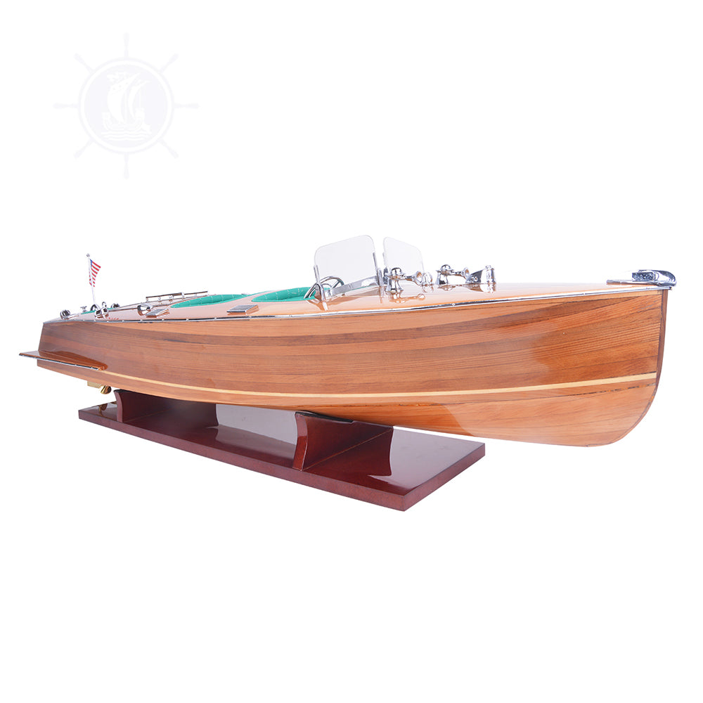 CHRIS CRAFT TRIPLE COCKPIT MODEL BOAT | Museum-quality | Fully Assembled Wooden Model boats For Wholesale