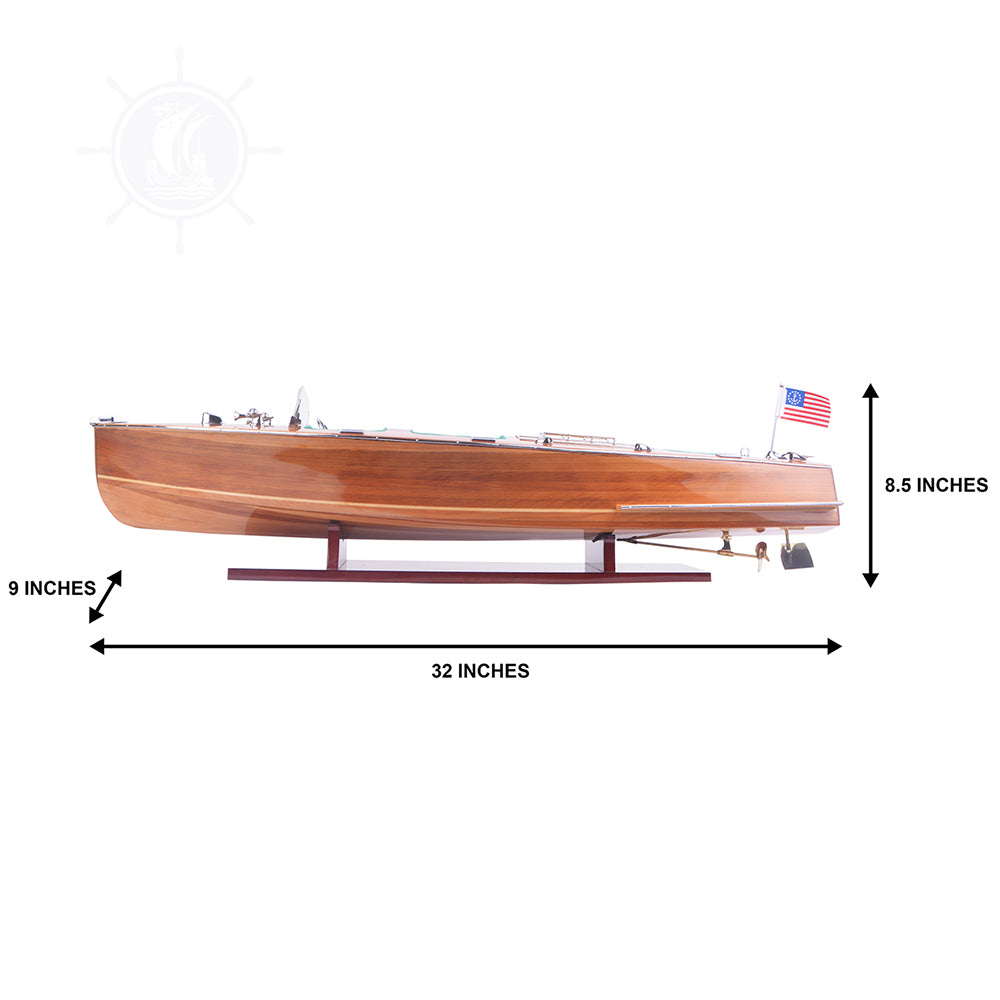 CHRIS CRAFT TRIPLE COCKPIT MODEL BOAT | Museum-quality | Fully Assembled Wooden Model boats For Wholesale