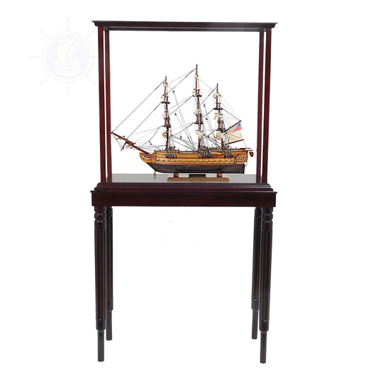 USS CONSTITUTION MODEL SHIP SMALL WITH DISPLAY CASE | Museum-quality | Fully Assembled Wooden Ship Models