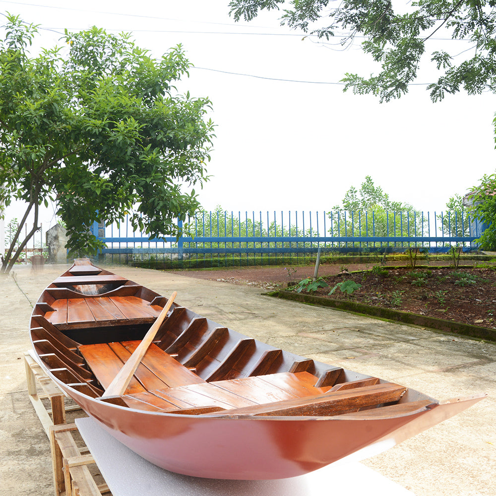 SMALL SOUTH EAST ASIA SAMPAN BOAT RED BOTTOM | WOODEN BOAT | CANOE | KAYAK | GONDOLA | DINGHY For Wholesale